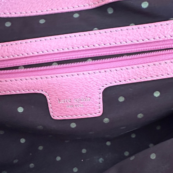 Kate Spade Pink Shoulder Bag- brown polka dot inside - Picture 2 of 3